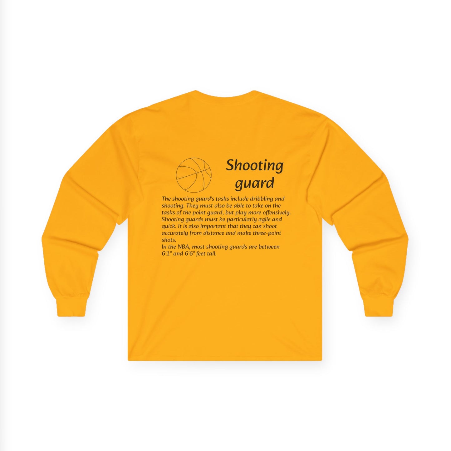 Shooting Guard Unisex Long Sleeve Shirt.