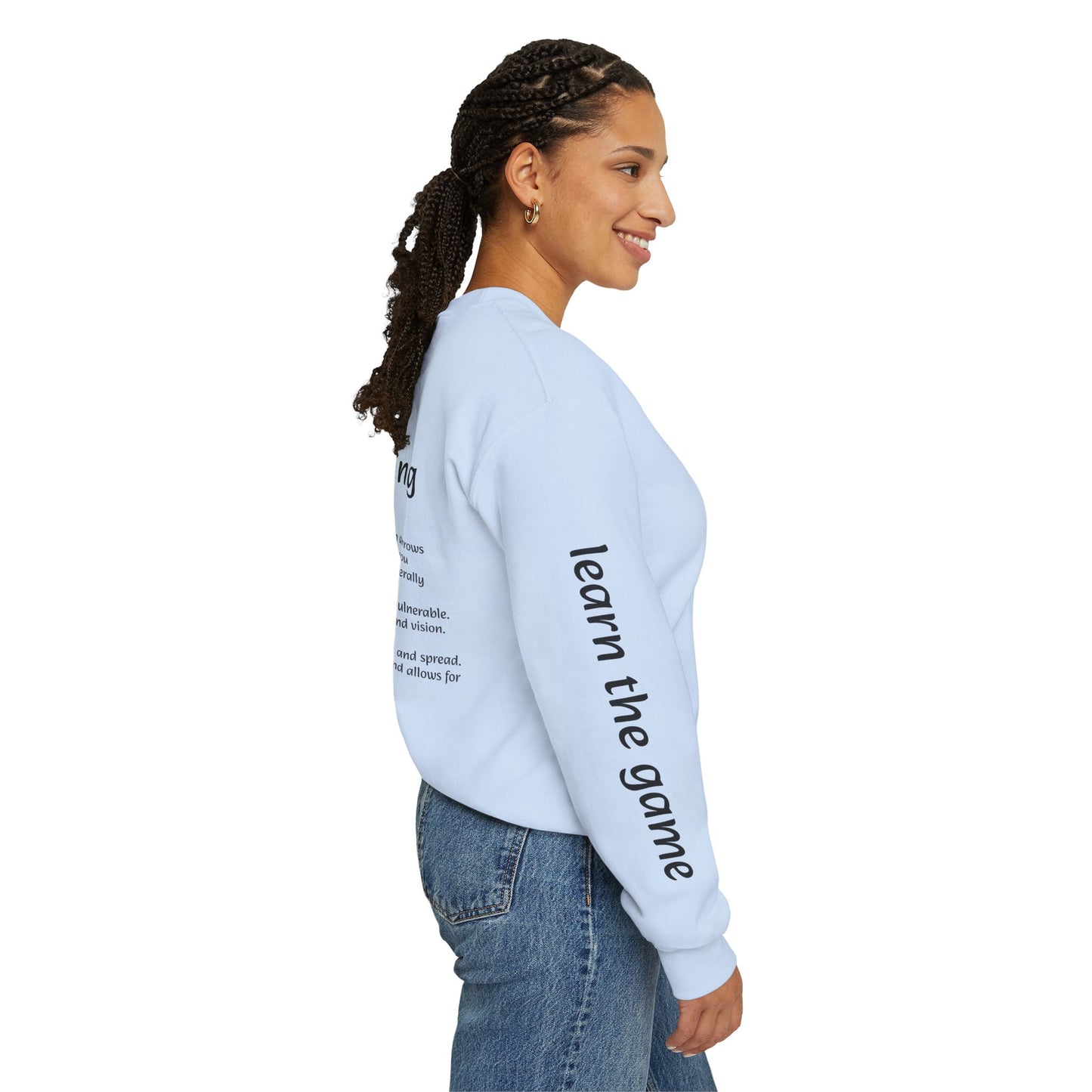 Unisex Heavy Blend™ Crewneck with Dribbling Design.
