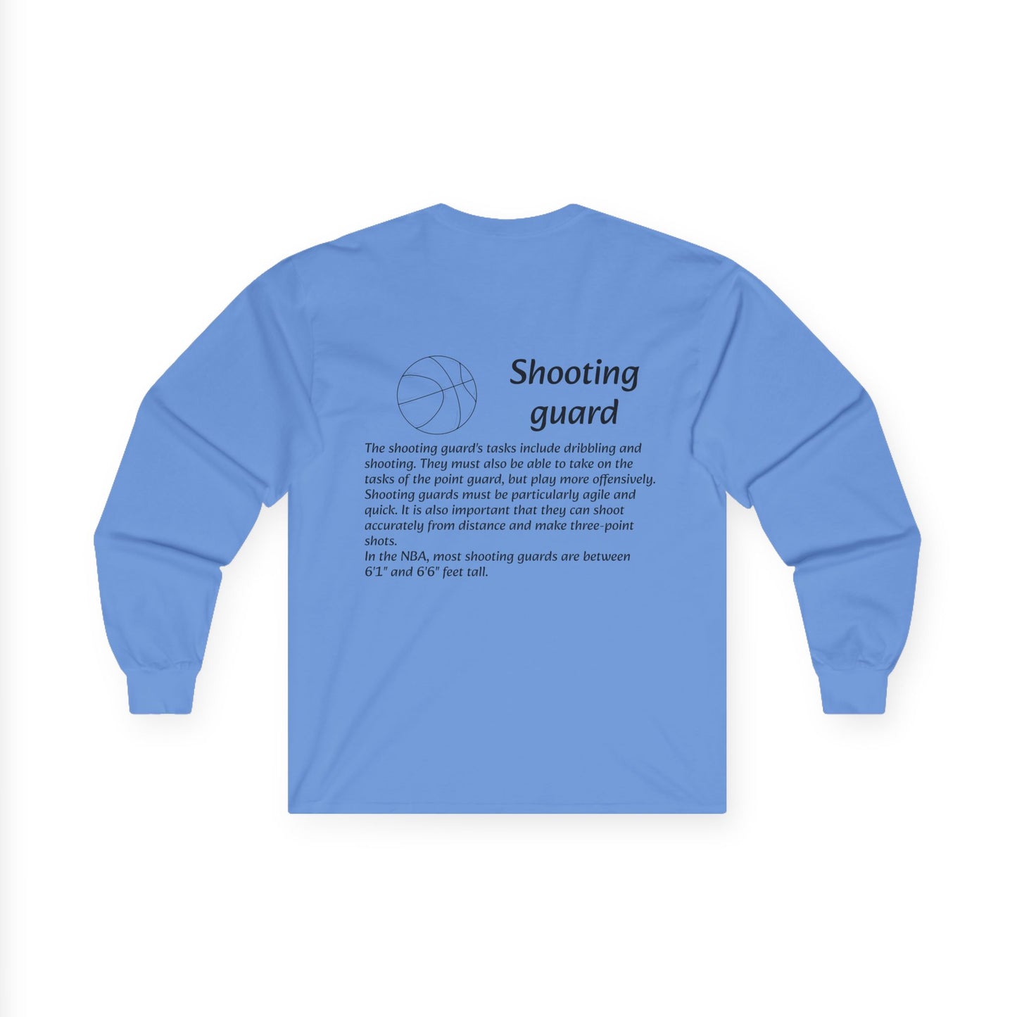 Shooting Guard Unisex Long Sleeve Shirt.