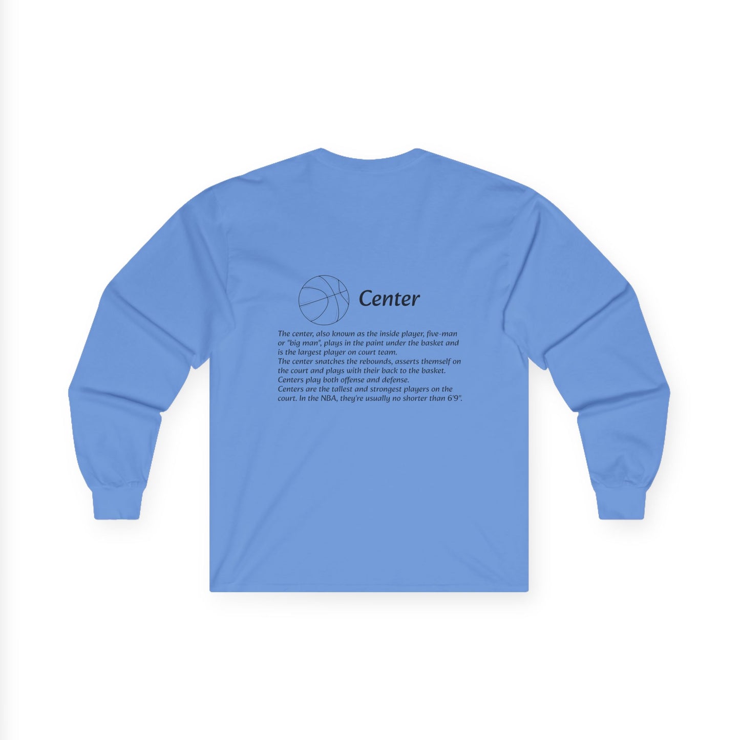 Center Unisex Long Sleeve Shirt.