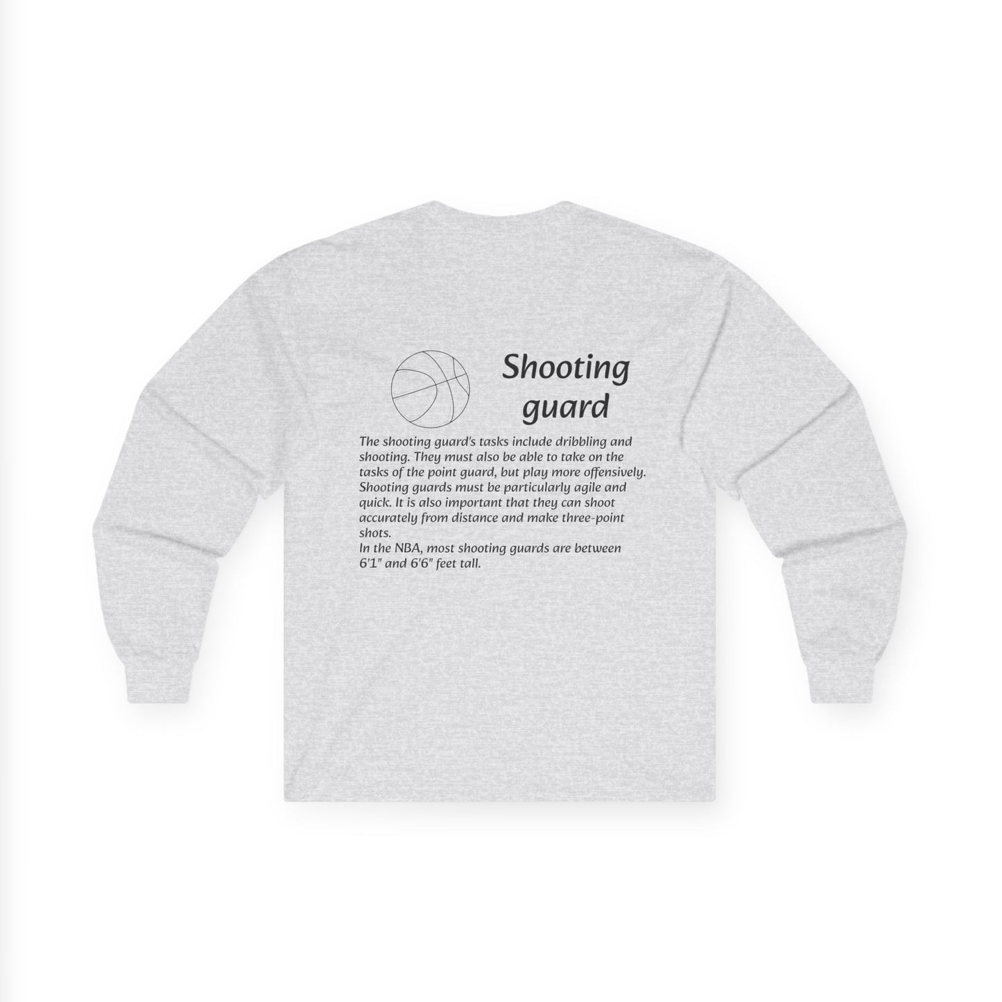 Shooting Guard Unisex Long Sleeve Shirt.