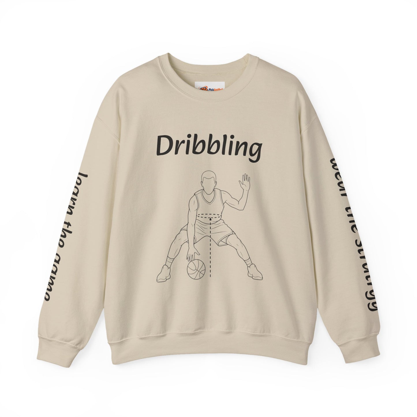 Unisex Heavy Blend™ Crewneck with Dribbling Design.