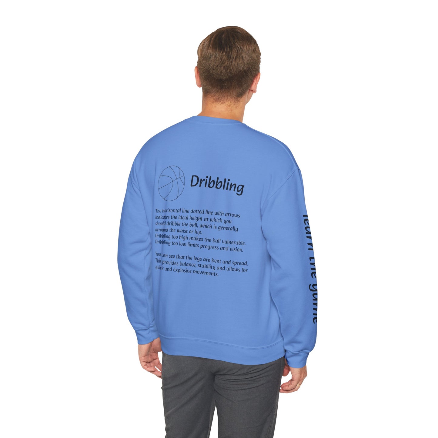 Unisex Heavy Blend™ Crewneck with Dribbling Design.