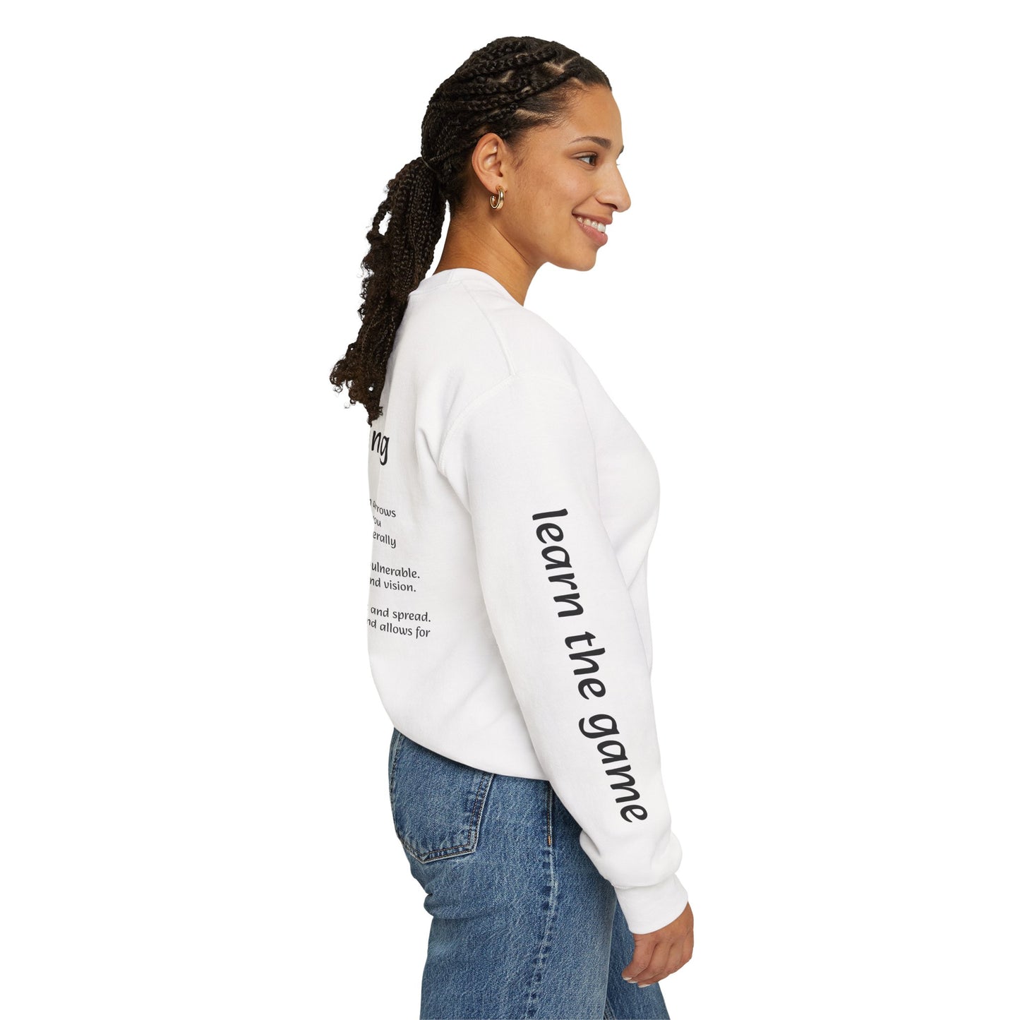 Unisex Heavy Blend™ Crewneck with Dribbling Design.