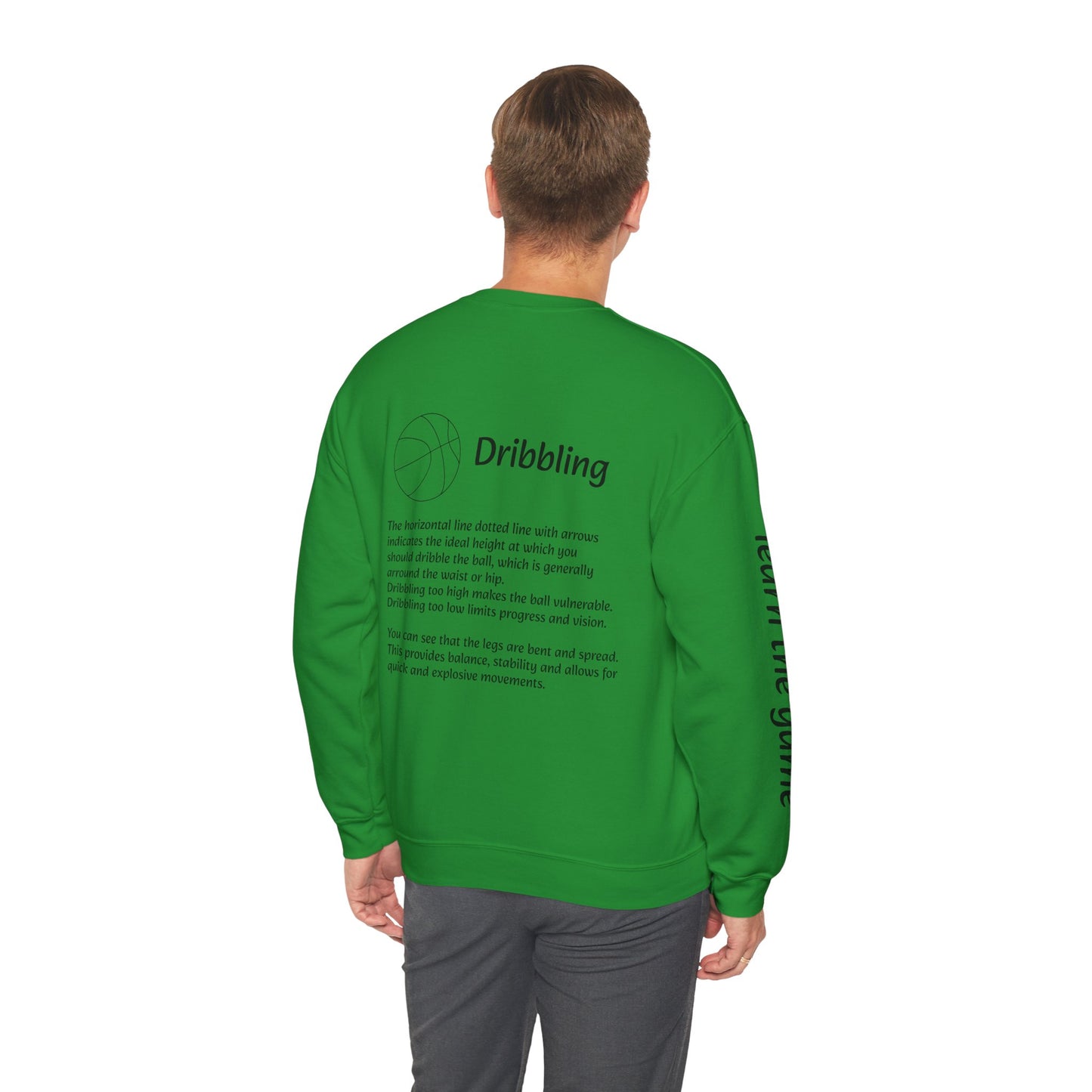 Unisex Heavy Blend™ Crewneck with Dribbling Design.