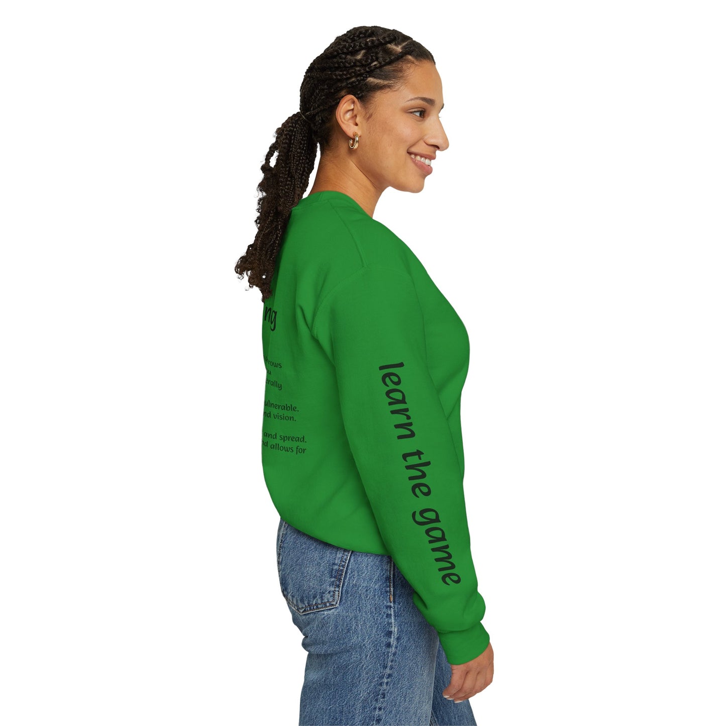 Unisex Heavy Blend™ Crewneck with Dribbling Design.