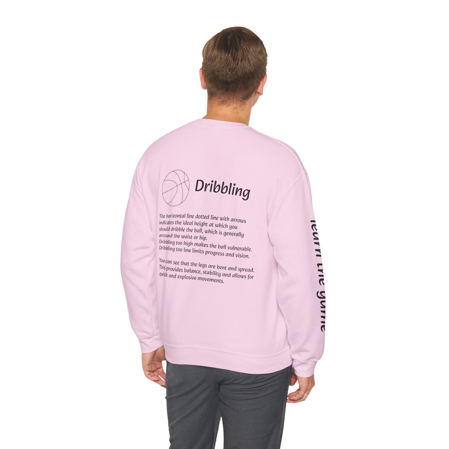 Unisex Heavy Blend™ Crewneck with Dribbling Design.