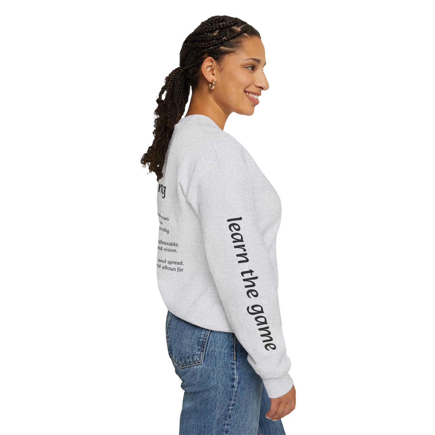 Unisex Heavy Blend™ Crewneck with Dribbling Design.