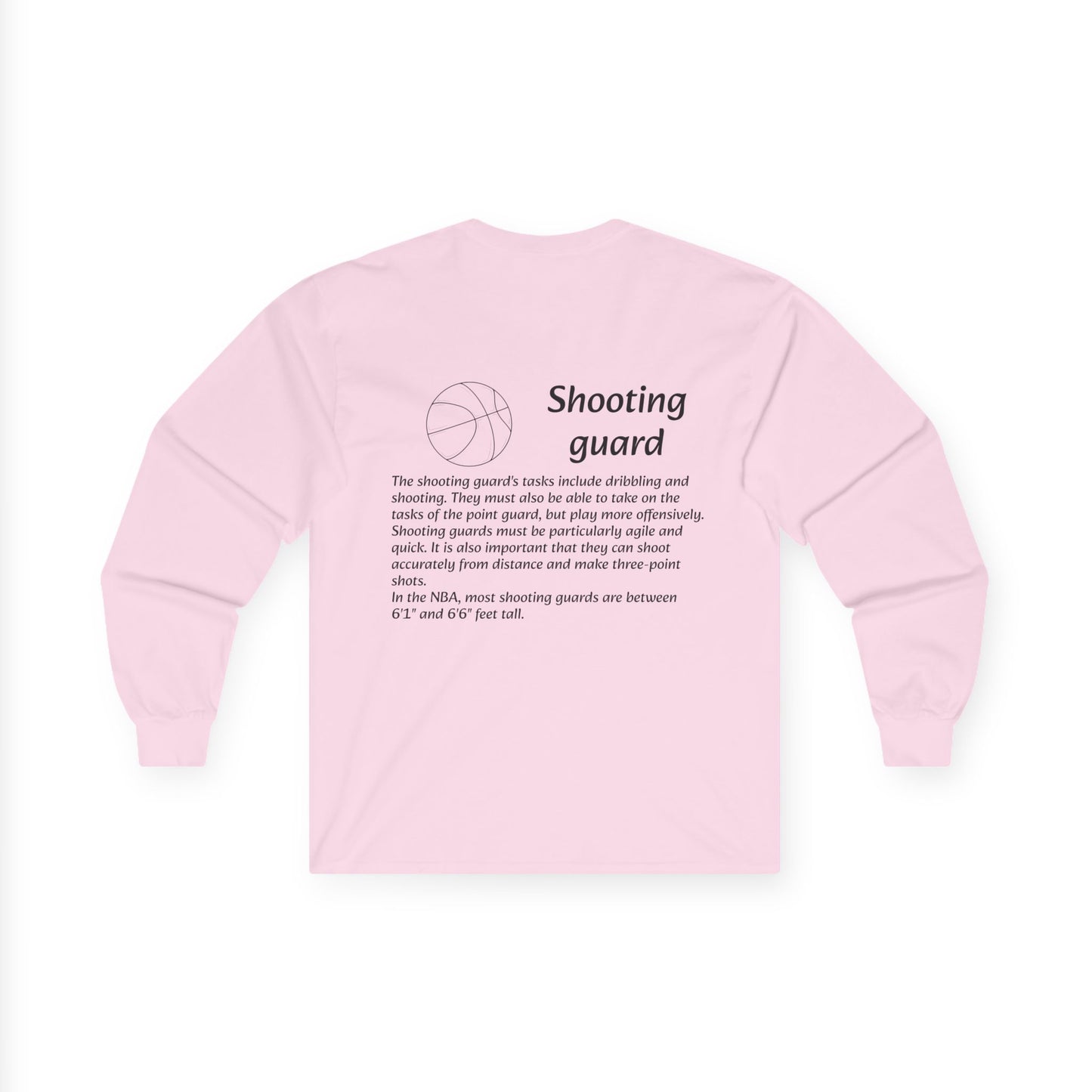Shooting Guard Unisex Long Sleeve Shirt.