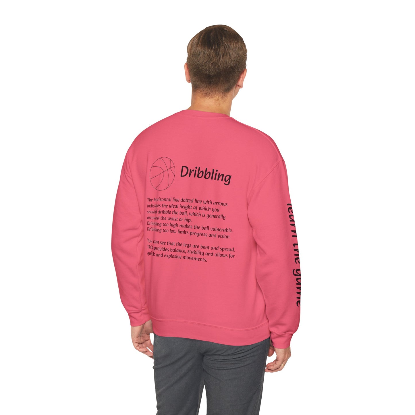 Unisex Heavy Blend™ Crewneck with Dribbling Design.