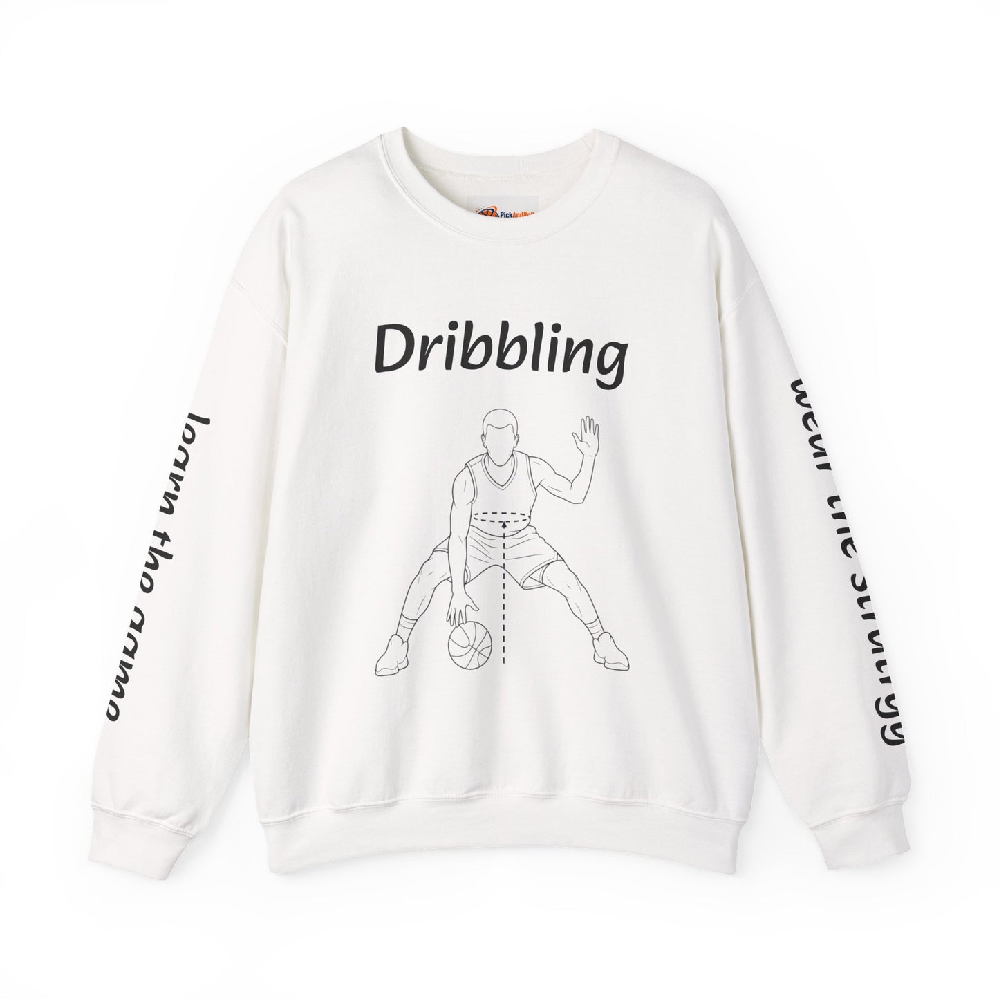 Unisex Heavy Blend™ Crewneck with Dribbling Design.