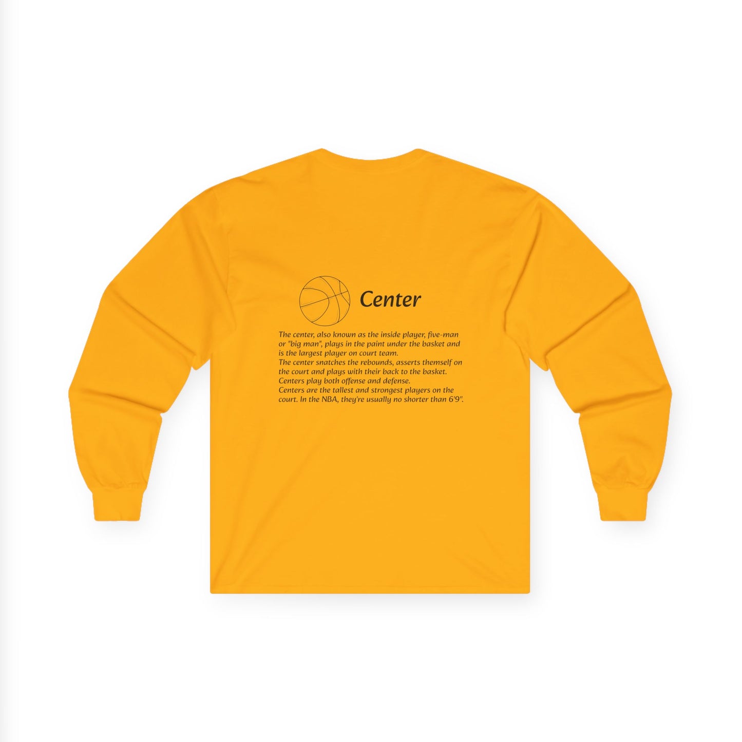 Center Unisex Long Sleeve Shirt.