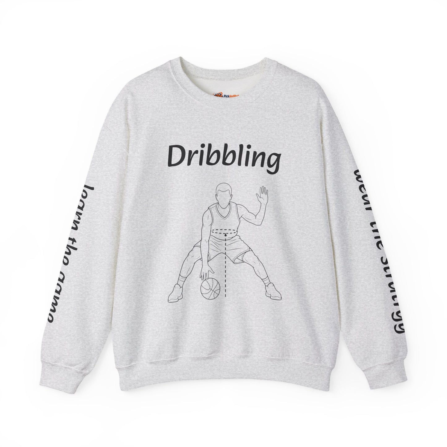 Unisex Heavy Blend™ Crewneck with Dribbling Design.