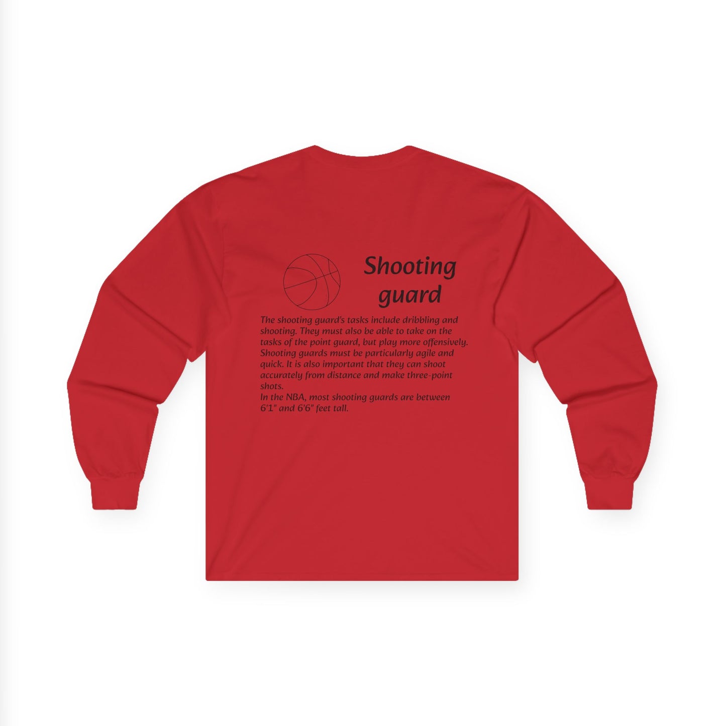 Shooting Guard Unisex Long Sleeve Shirt.