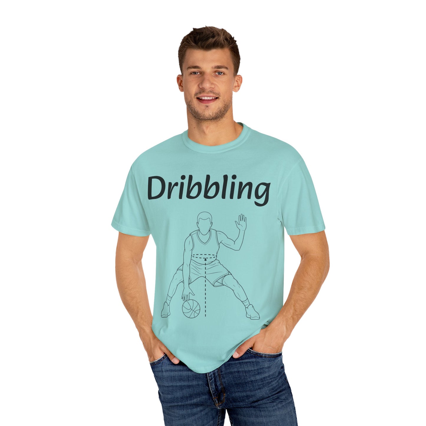 Basketball Dribbling T-Shirt, Unisex Athletic Tee.