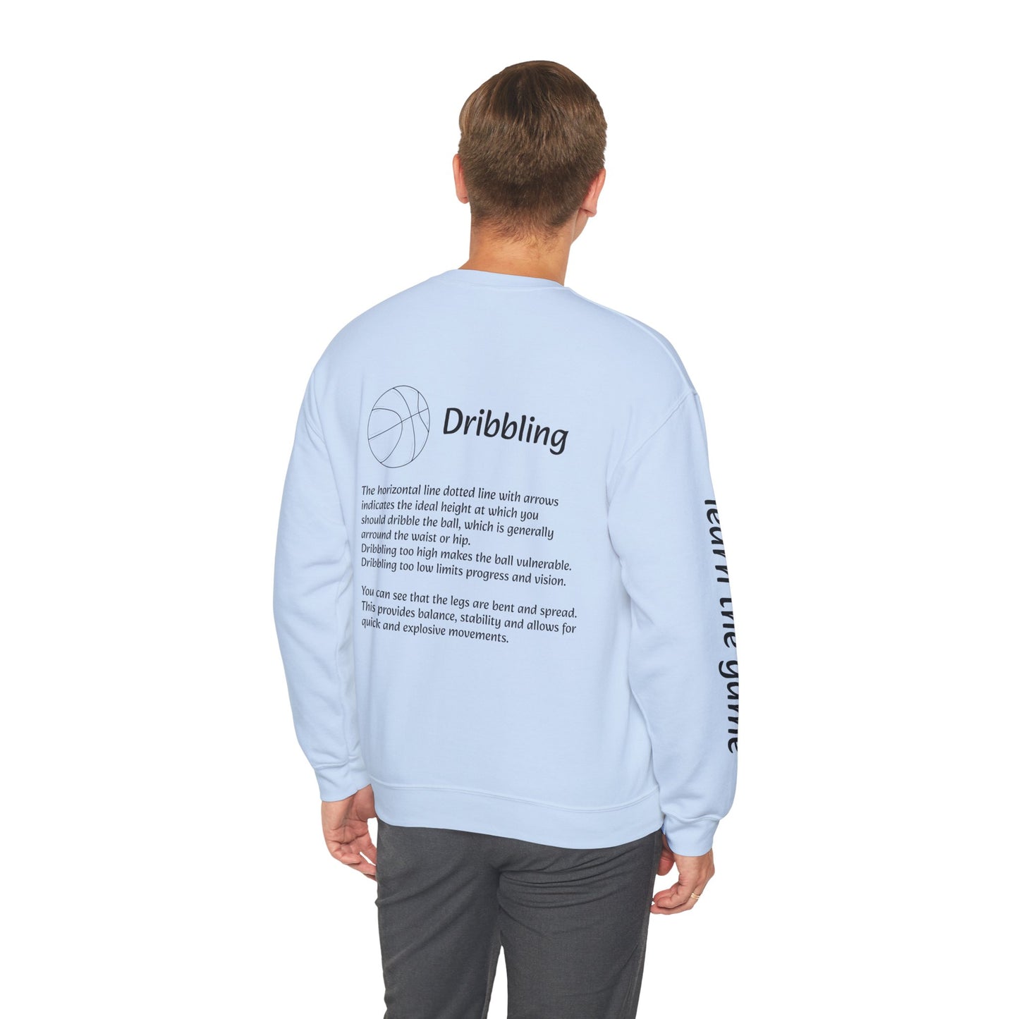 Unisex Heavy Blend™ Crewneck with Dribbling Design.