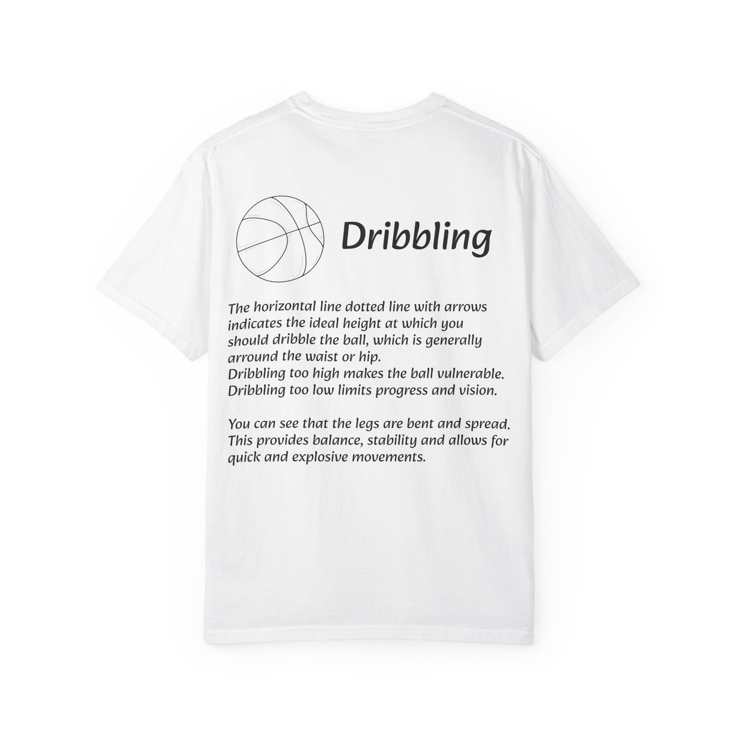 Basketball Dribbling T-Shirt, Unisex Athletic Tee.