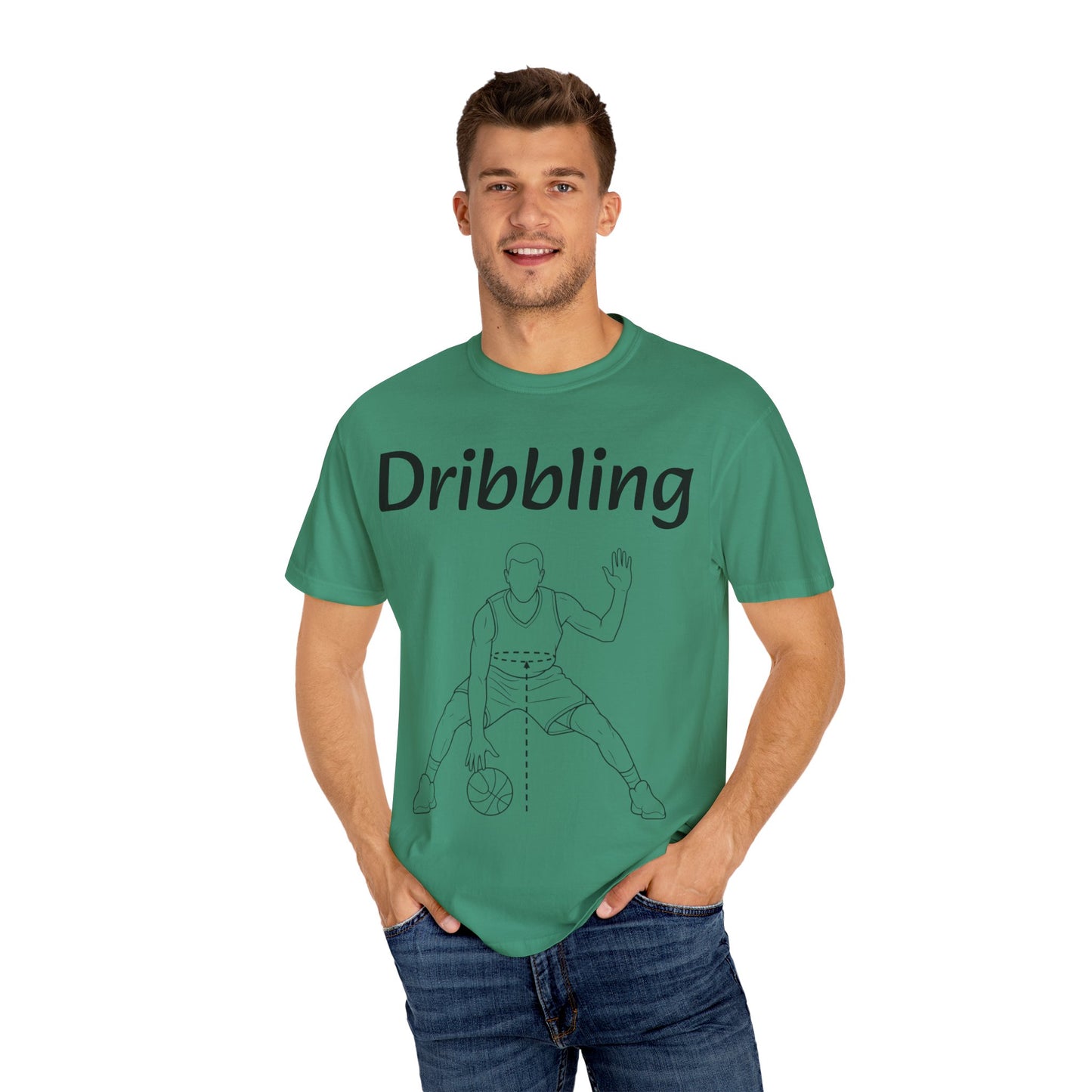 Basketball Dribbling T-Shirt, Unisex Athletic Tee.