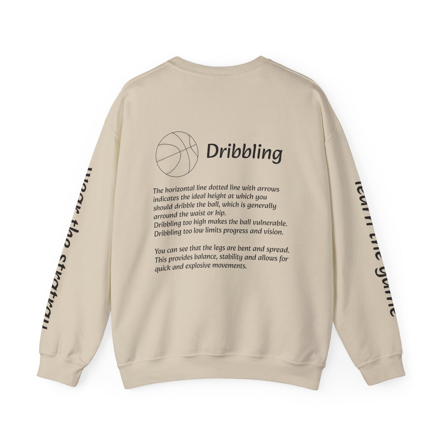 Unisex Heavy Blend™ Crewneck with Dribbling Design.