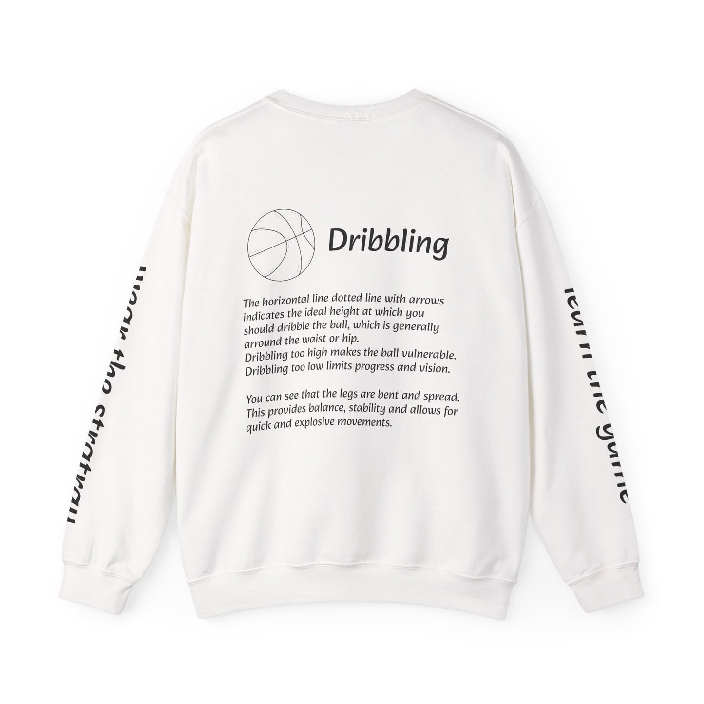 Unisex Heavy Blend™ Crewneck with Dribbling Design.