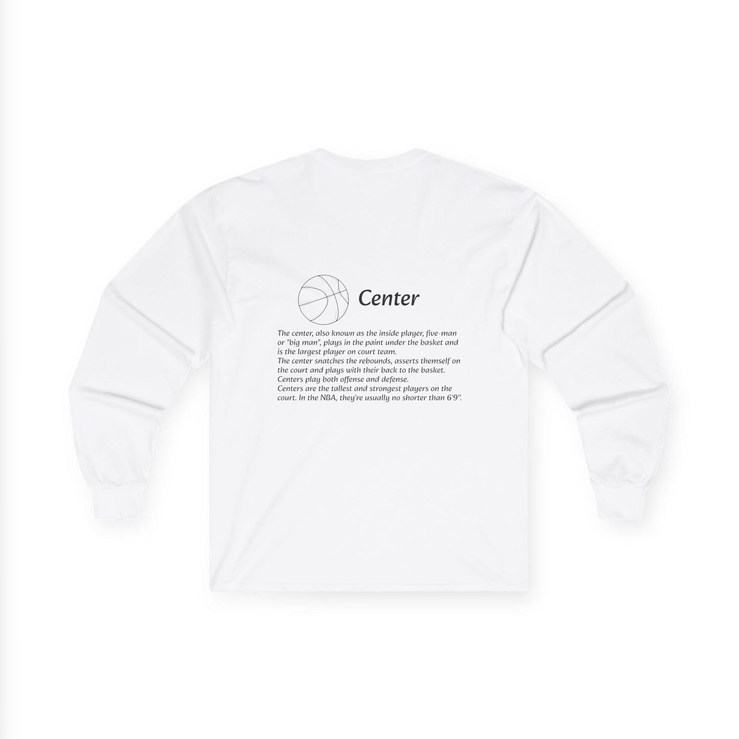 Center Unisex Long Sleeve Shirt.