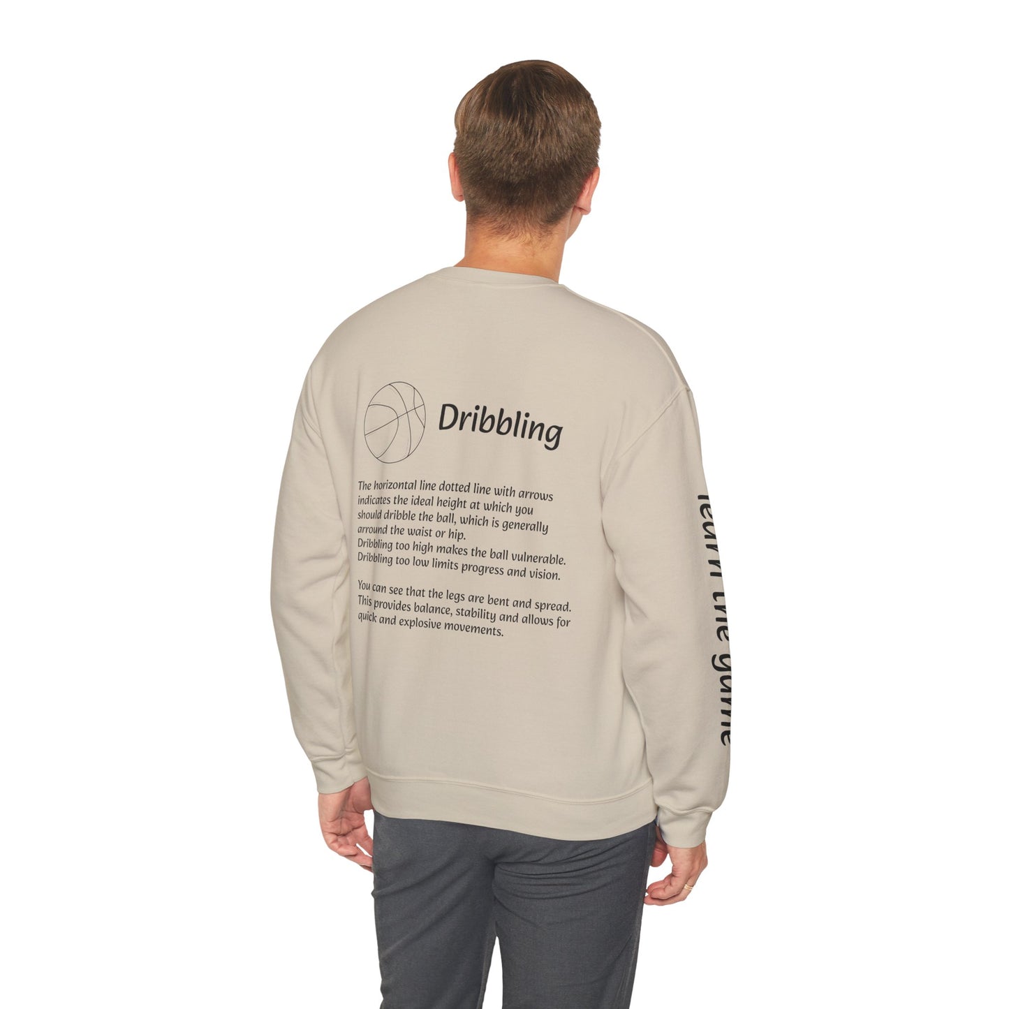 Unisex Heavy Blend™ Crewneck with Dribbling Design.