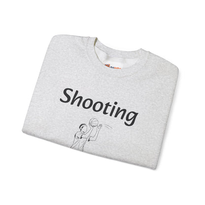 Unisex Heavy Blend™ Crewneck with Shooting Design.
