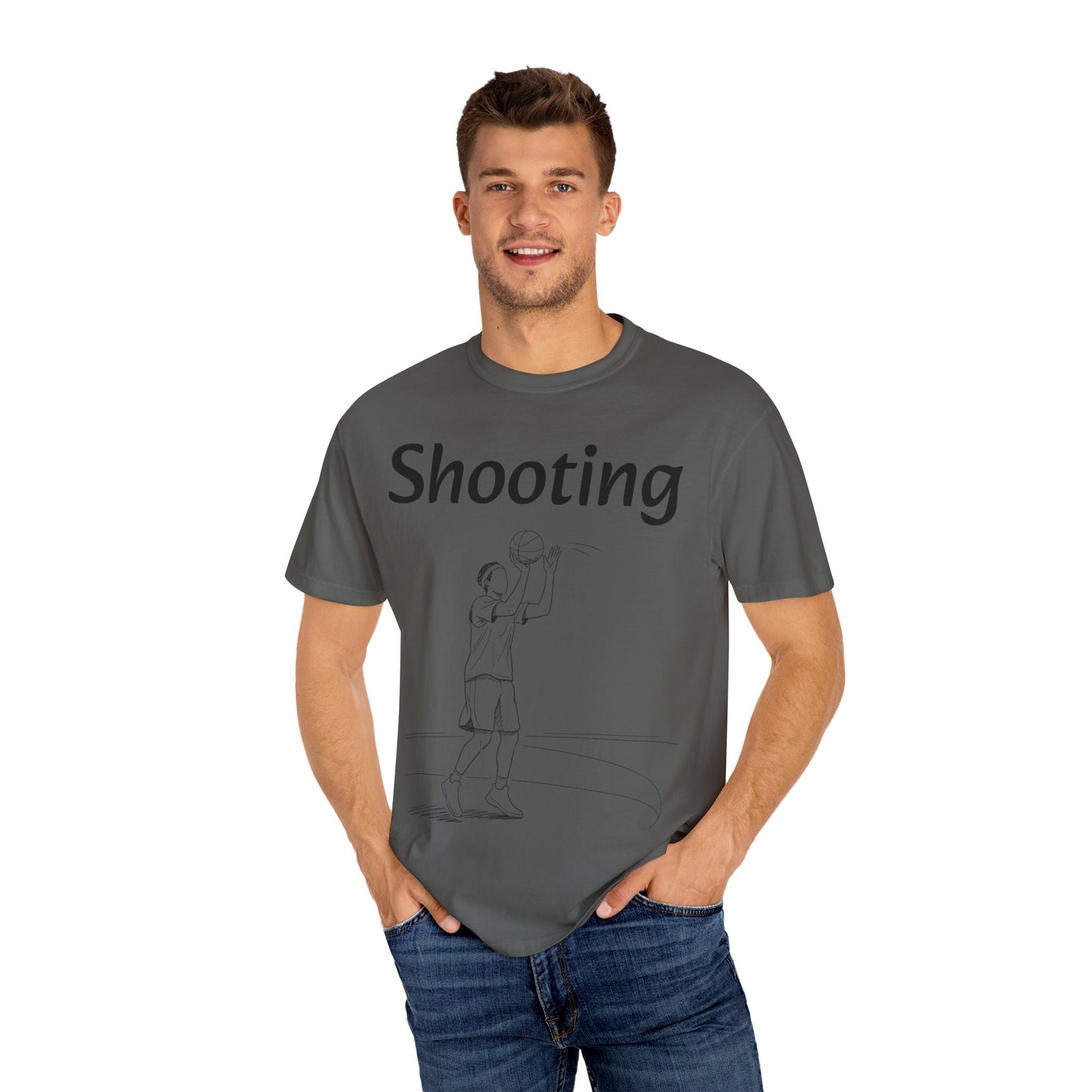 Unisex Athletic Tee with Shooting Design