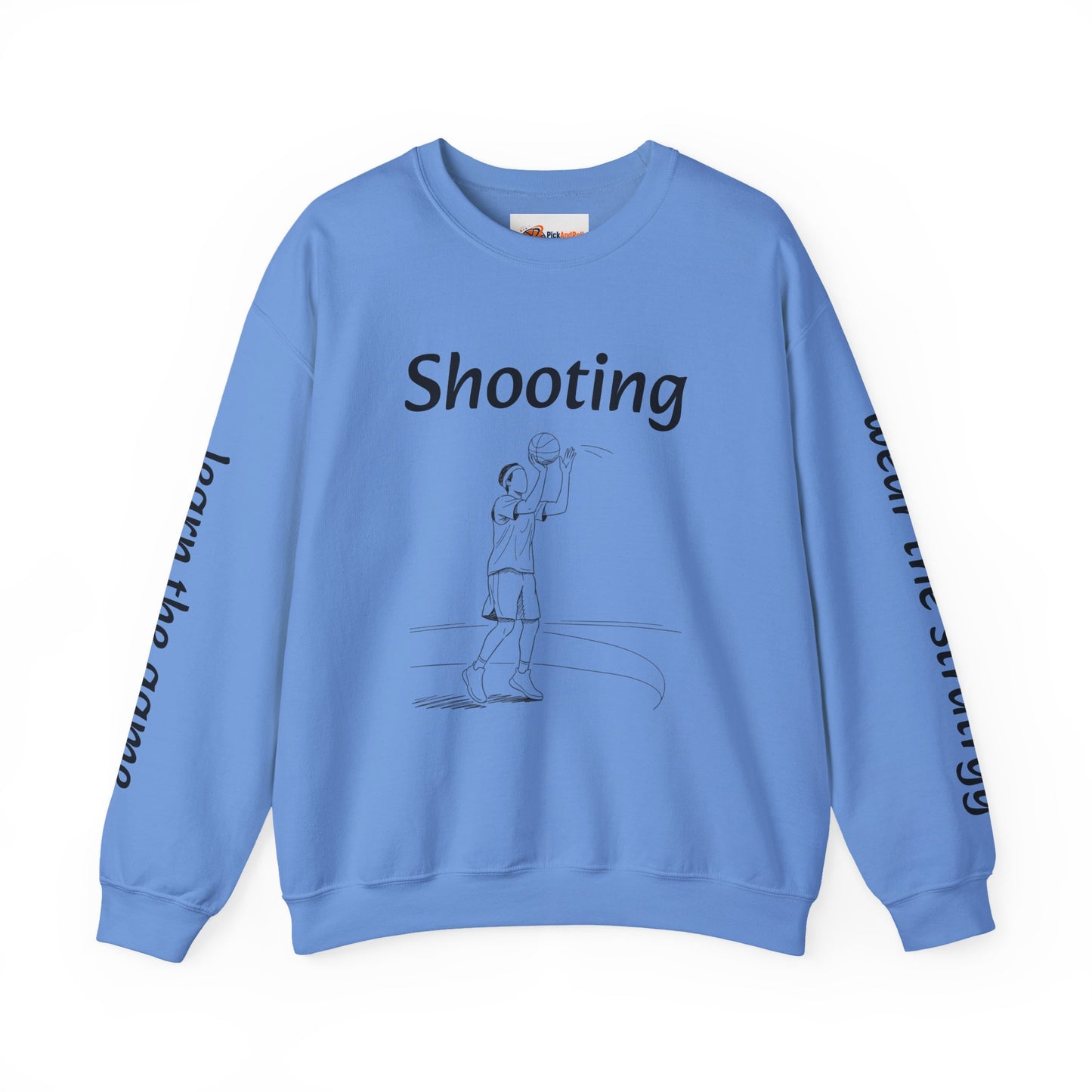 Unisex Heavy Blend™ Crewneck with Shooting Design.