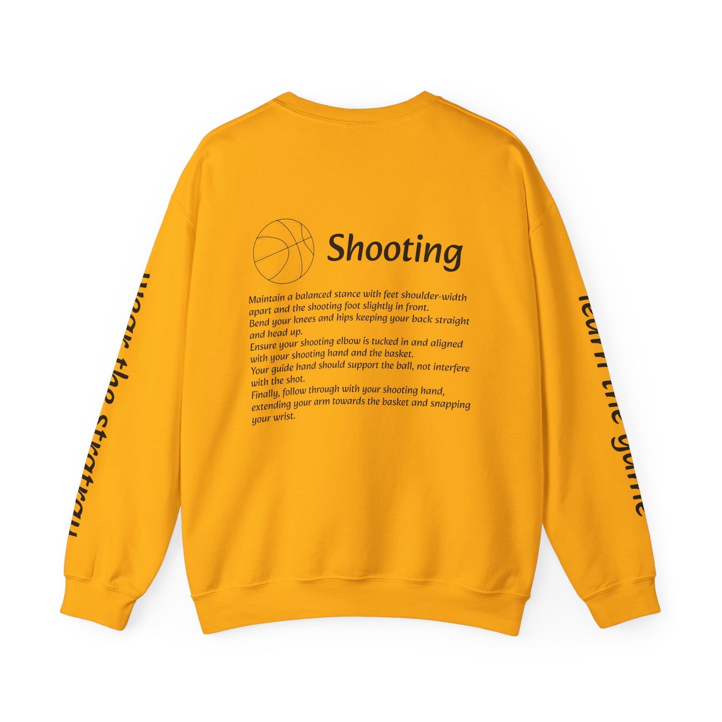 Unisex Heavy Blend™ Crewneck with Shooting Design.