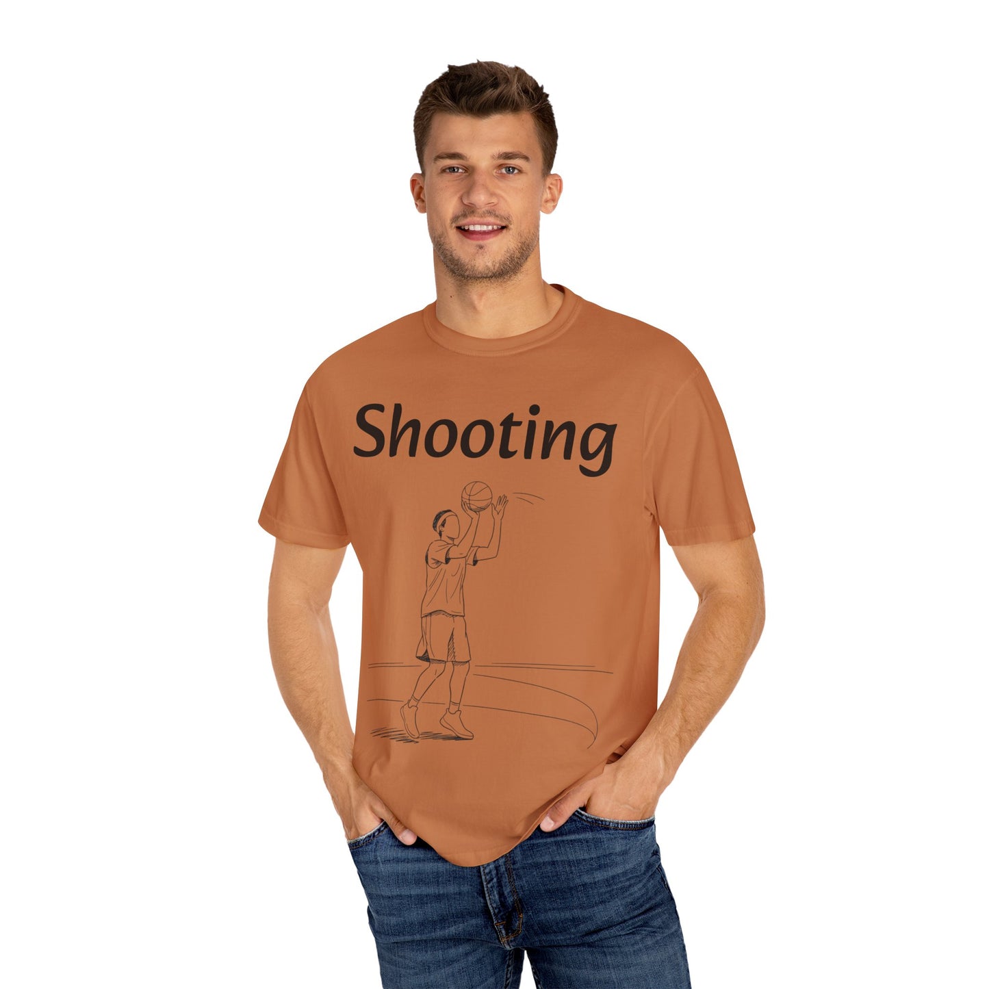 Unisex Athletic Tee with Shooting Design