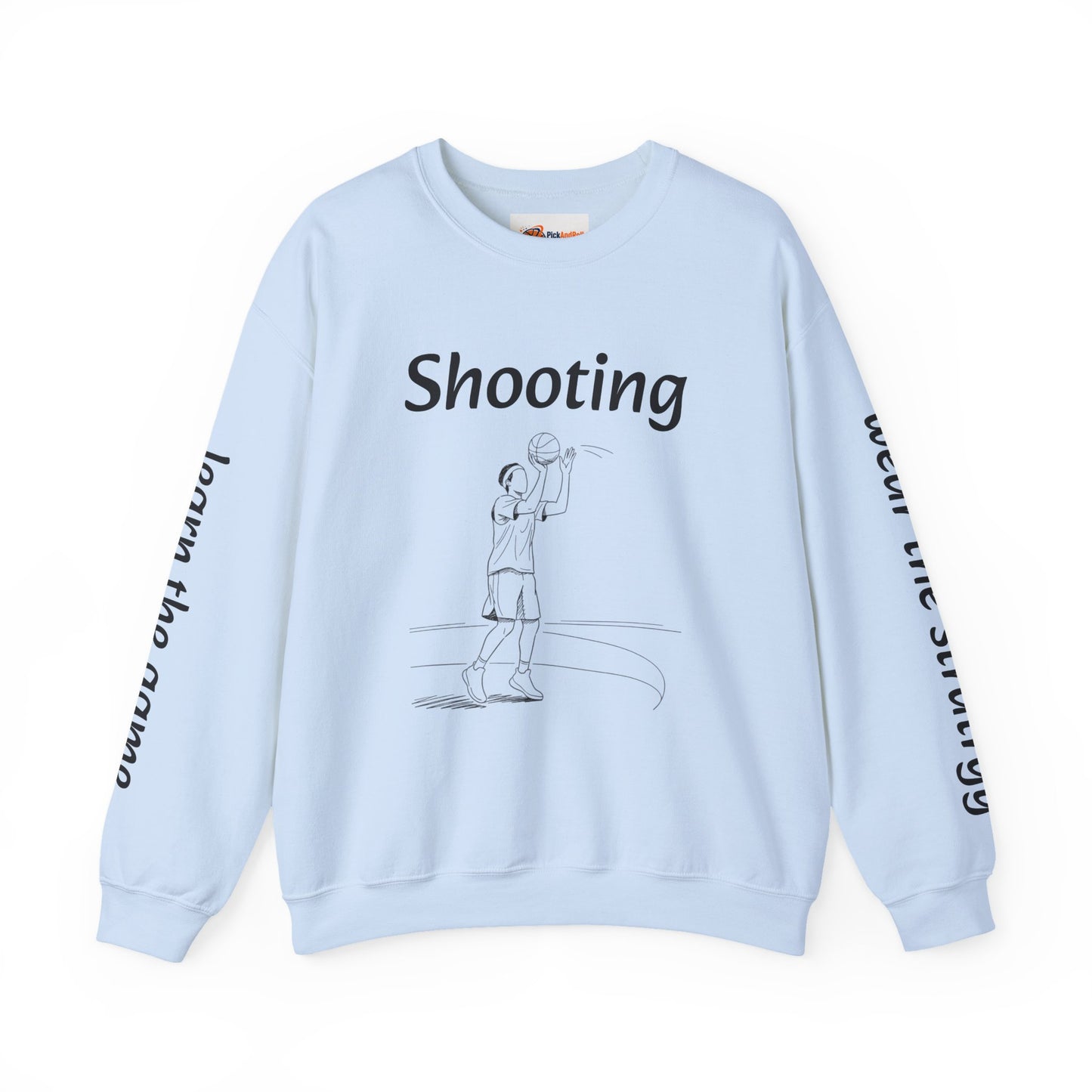 Unisex Heavy Blend™ Crewneck with Shooting Design.