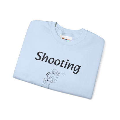 Unisex Heavy Blend™ Crewneck with Shooting Design.