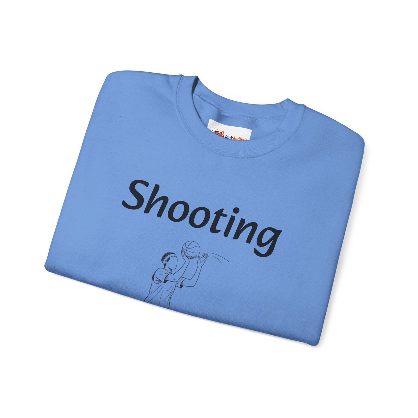 Unisex Heavy Blend™ Crewneck with Shooting Design.