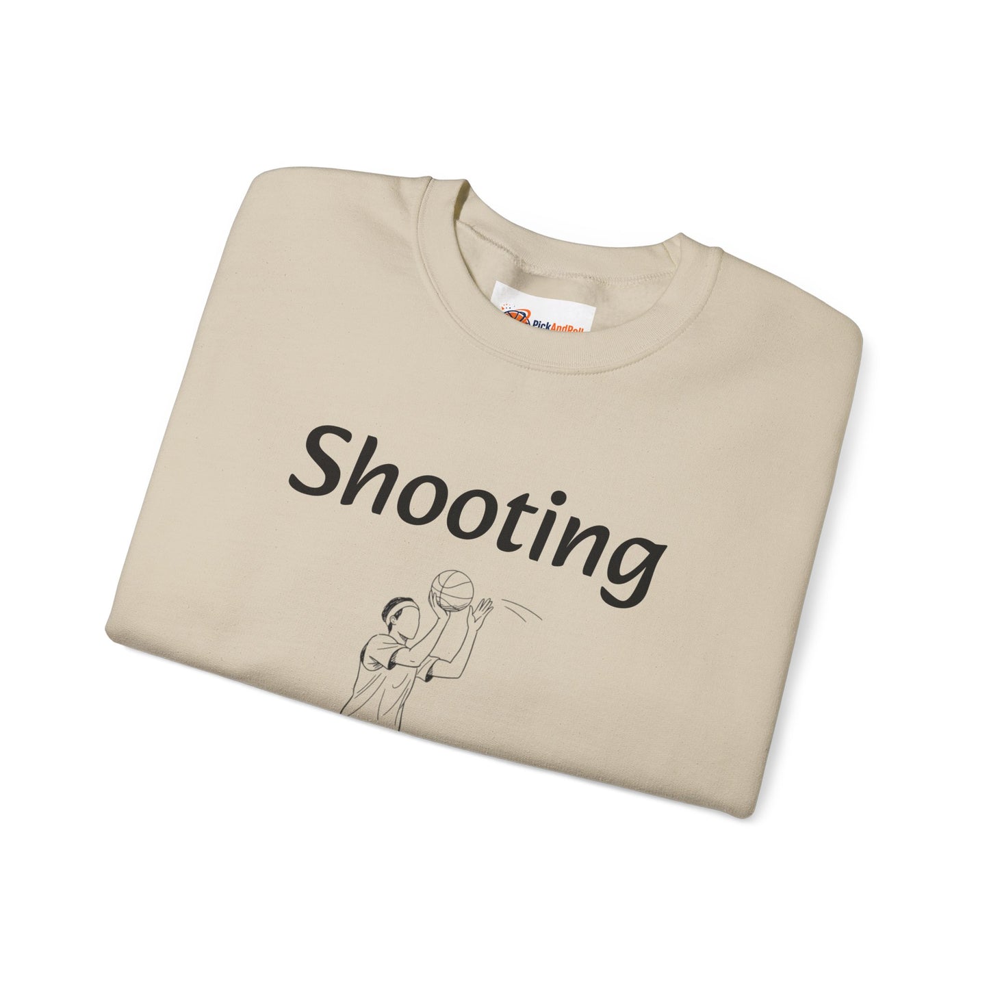 Unisex Heavy Blend™ Crewneck with Shooting Design.
