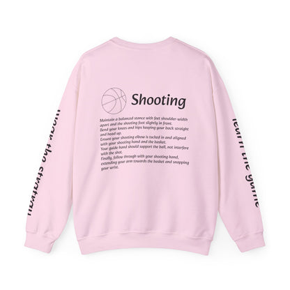 Unisex Heavy Blend™ Crewneck with Shooting Design.