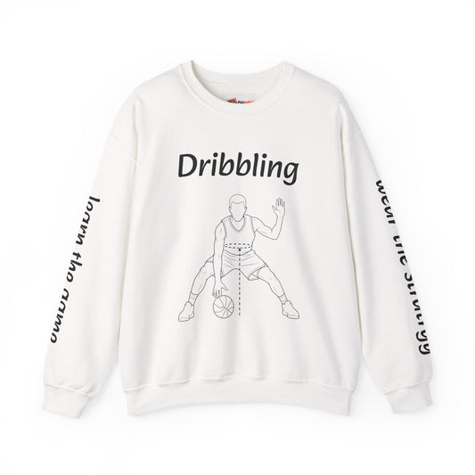 Unisex Heavy Blend™ Crewneck with Dribbling Design.