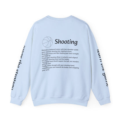 Unisex Heavy Blend™ Crewneck with Shooting Design.