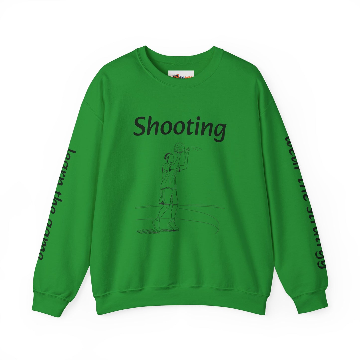 Unisex Heavy Blend™ Crewneck with Shooting Design.