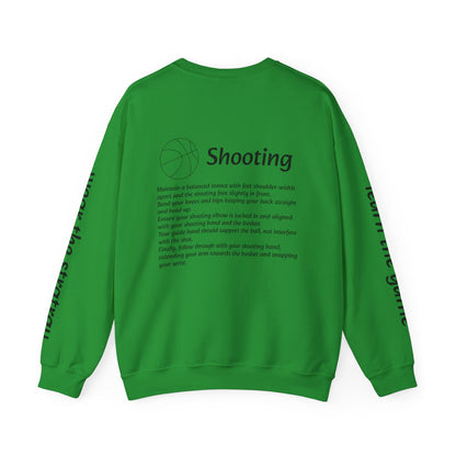Unisex Heavy Blend™ Crewneck with Shooting Design.