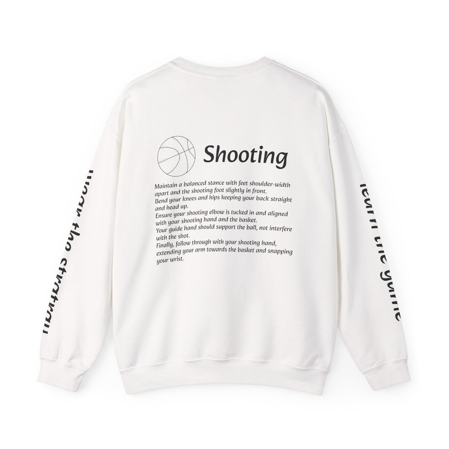Unisex Heavy Blend™ Crewneck with Shooting Design.