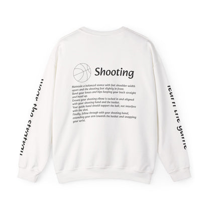 Unisex Heavy Blend™ Crewneck with Shooting Design.