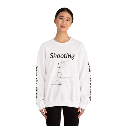 Unisex Heavy Blend™ Crewneck with Shooting Design.