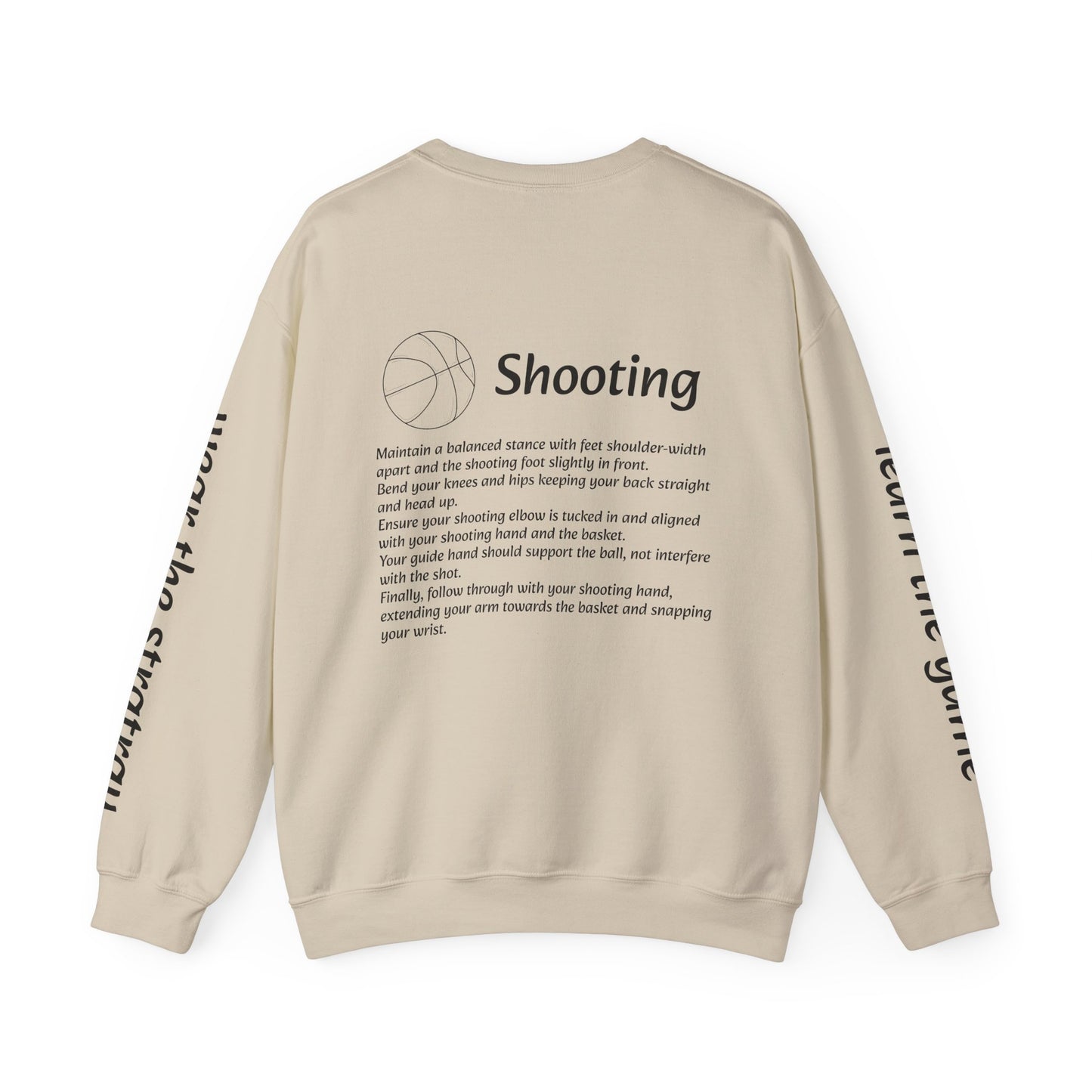 Unisex Heavy Blend™ Crewneck with Shooting Design.