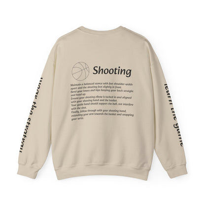 Unisex Heavy Blend™ Crewneck with Shooting Design.