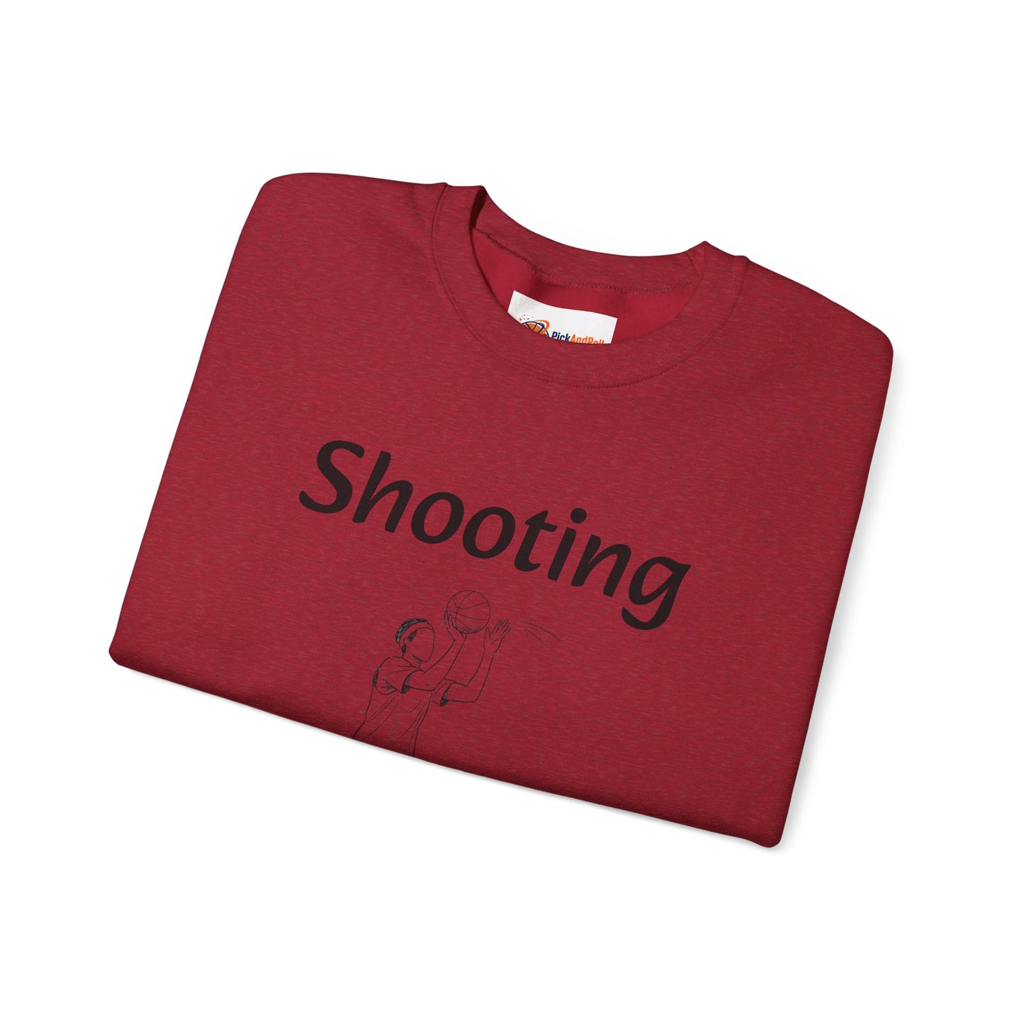 Unisex Heavy Blend™ Crewneck with Shooting Design.