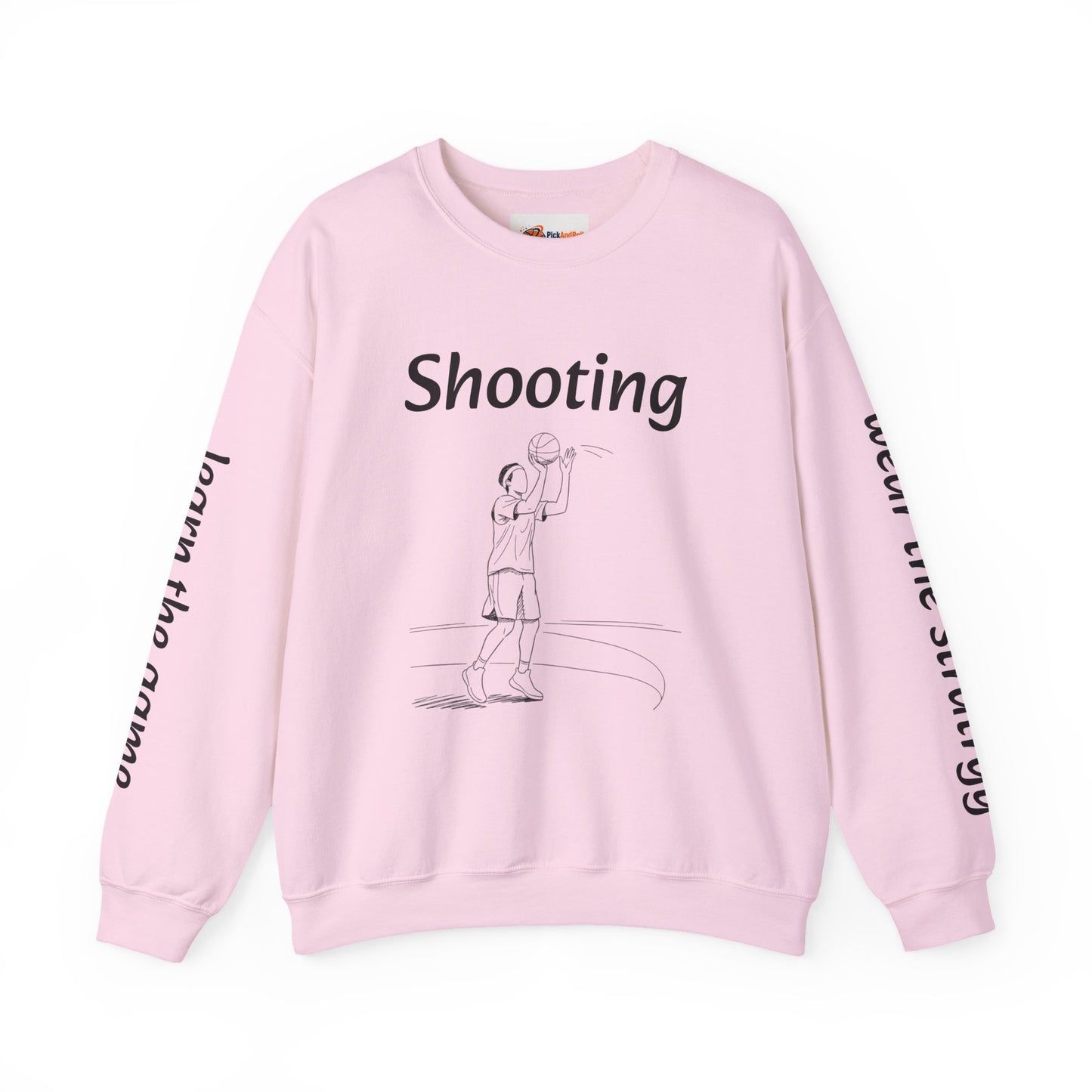 Unisex Heavy Blend™ Crewneck with Shooting Design.