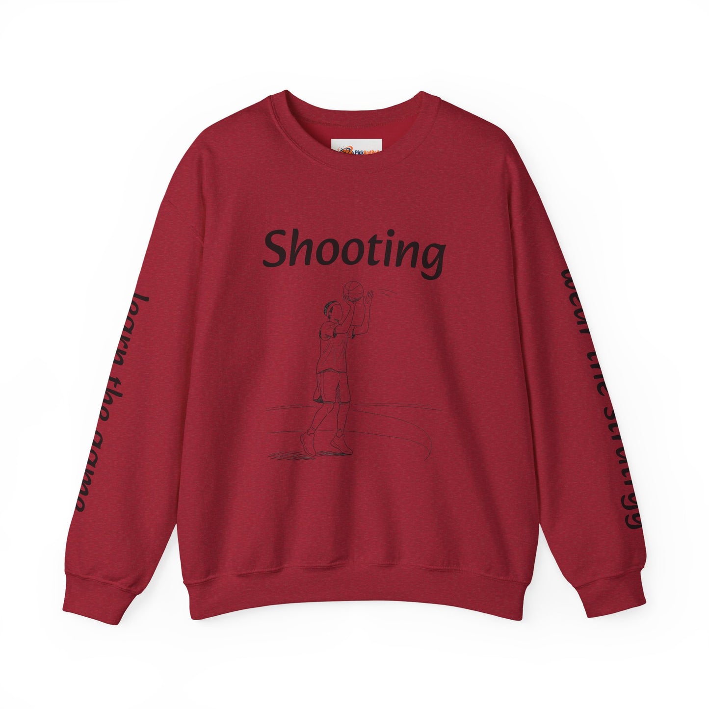 Unisex Heavy Blend™ Crewneck with Shooting Design.