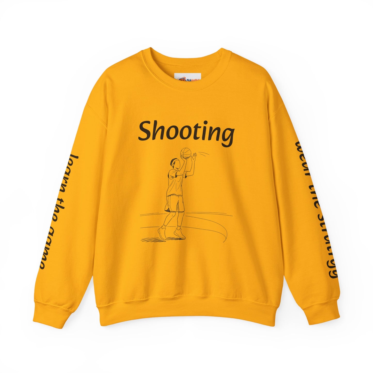 Unisex Heavy Blend™ Crewneck with Shooting Design.