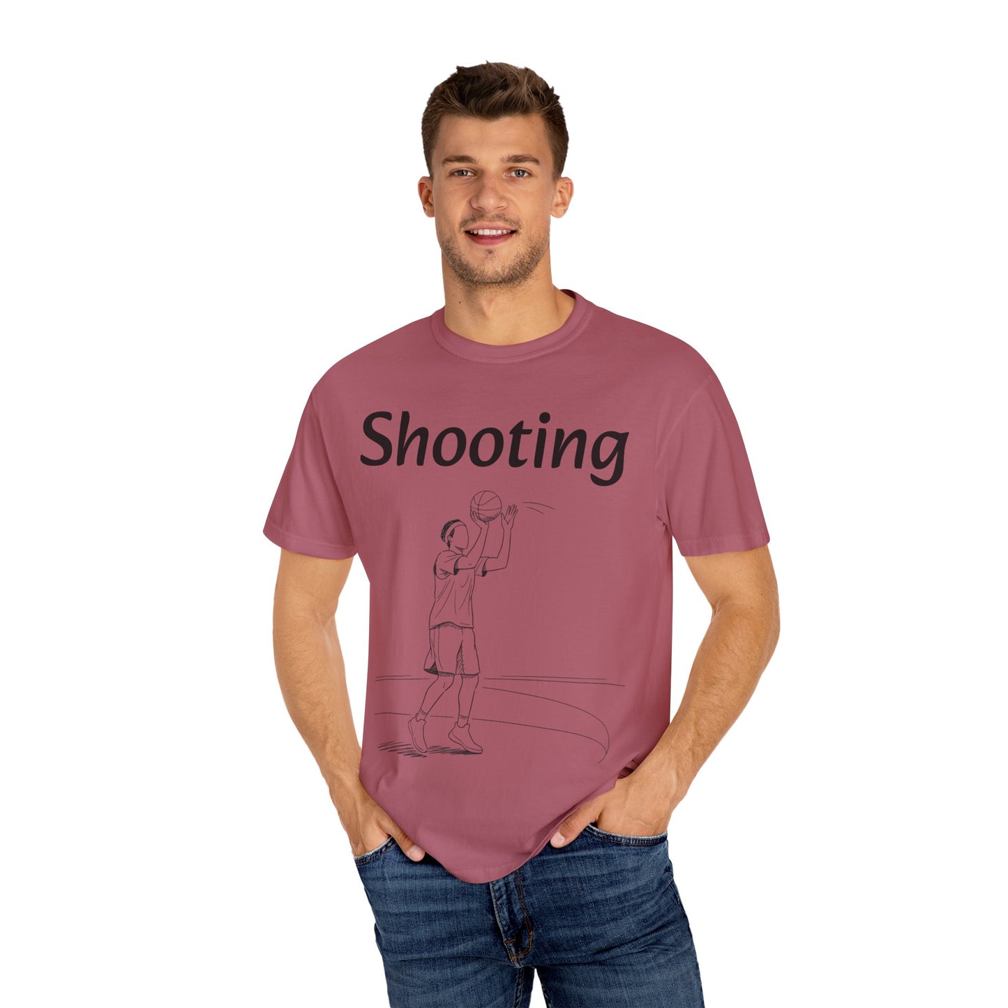 Unisex Athletic Tee with Shooting Design